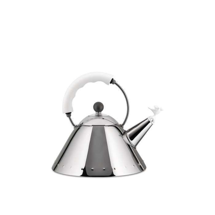 Чайник со свистком 22х22,5х23 см белый Kettle Alessi