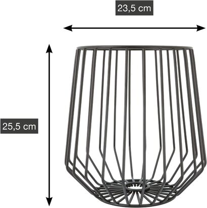 Корзина для фруктов из нержавеющей стали 23,5 x 25,5 см, чёрная Point-Virgule