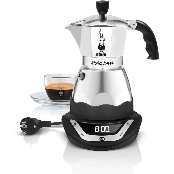 Кофеварка для эспрессо на 1 чашку 365 Вт TIMER Bialetti