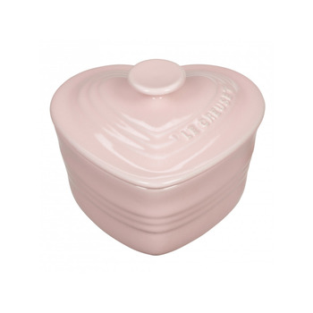 Блюдо для запекания в форме сердца с крышкой Chiffon Pink Le Creuset