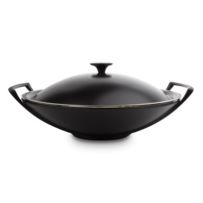 Вок со стальной крышкой 4,5 л черный Le Creuset