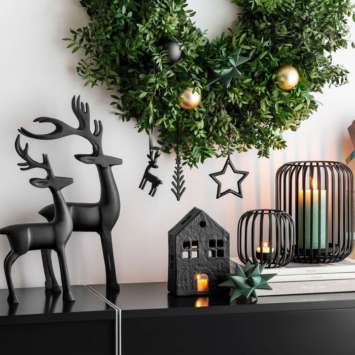 Набор из 3 елочных украшений 10,5 см Black Xmas Villeroy & Boch