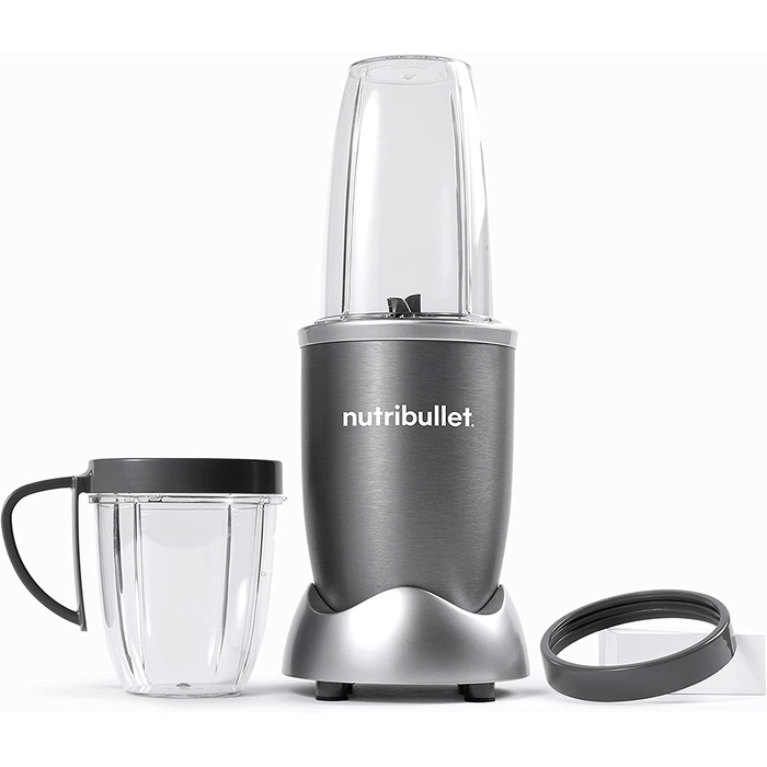 Оригинальная машина для приготовления смузи nutribullet мощностью 600 Вт, простая и бстрая в использовании, Компактная, Легко моющаяся, лектрический блендер, Измельчитель, Блендер для смузи, NB606DG, 1 упаковка, комплект из 3 аксессуаров Один