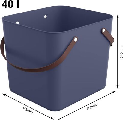 Корзина для покупок 40 л, 39,8 x 35,5 x 34 см, пластик, синяя  Rotho Albula