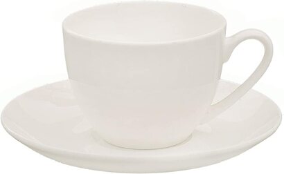 Набор кофейных чашек и блюдей из фарфора Buchensee Fine Bone China на 6 персон, 210 мл 