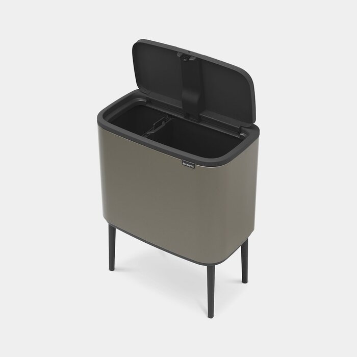 Мусорный бак 11+23 л платиновый Bo Touch Bin Brabantia