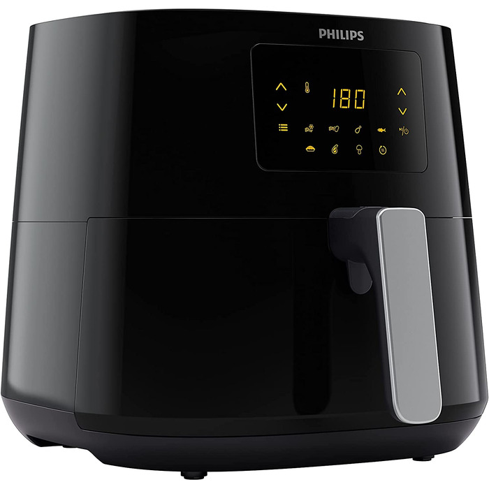 Фритюрница Philips серии XL 3000, 6,2 л (1,2 кг), 14-в-1, на 90 меньше жира Благодаря технологии Rapid Air, цифровое приложение для приготовления рецептов (HD9270/90) без подключения к Wi-Fi 6,2 л