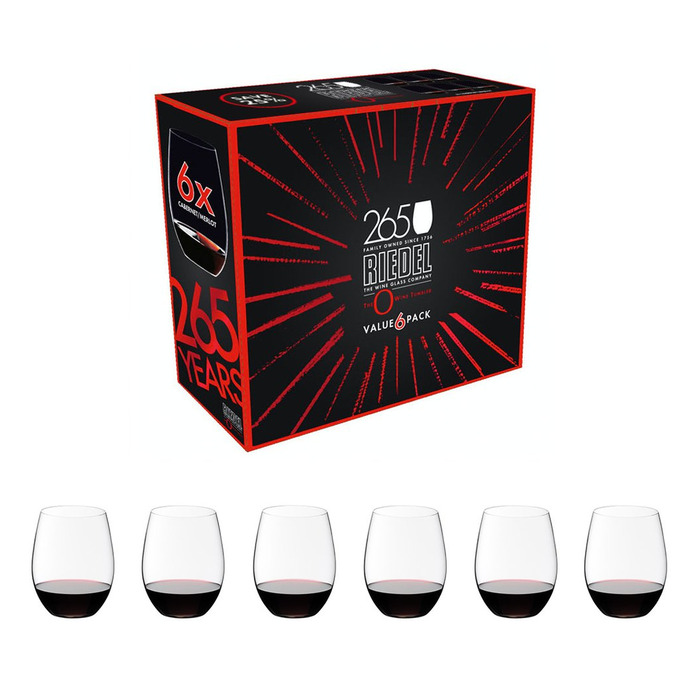 Набор бокалов для красного вина 6 предметов Cabernet / Merlot O Wine Tumbler Riedel