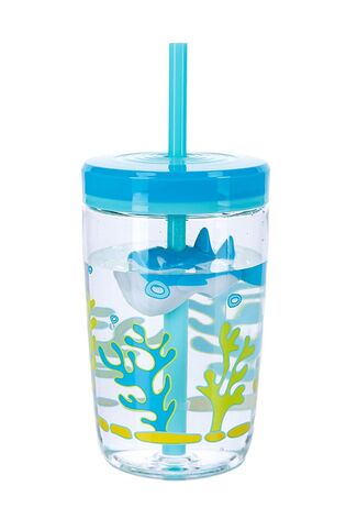 Стакан детский с трубочкой синий 0,47 л Floating Straw Tumbler Contigo