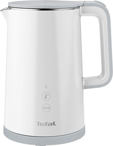 Чайник Tefal KO6931 Sense / емкость 1,5 л цифровой дисплей 5 уровней температур основание на 360 индикатор уровня вод семнй известковй фильтр функция подогрева в течение 30 минут 1800 Вт / белй