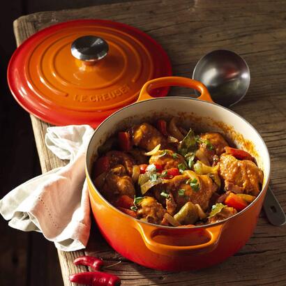 Кастрюля / жаровня с крышкой 20 см Palm Le Creuset