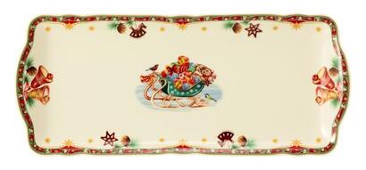 Блюдо для торта 34,5x15 см Marie-Luise Weihnachtsnostalgie Seltmann Weiden