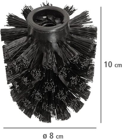 Набор сменных щеток для унитаза 10 предметов,  8 см, черные WENKO