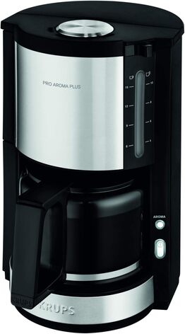 Кофеварка 1.25 л 1100 Вт, черная Proaroma Plus KM321 Krups