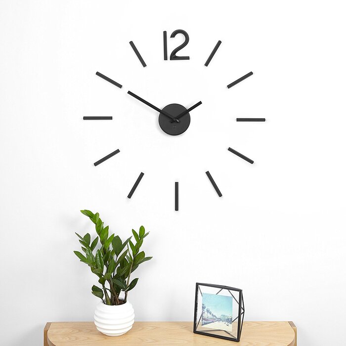 Настенные часы Ø 100 см черные Blink Wall Clock Umbra