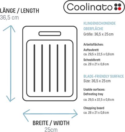 Разделочная доска с жёлобом 36,5 x 25 см Coolinato