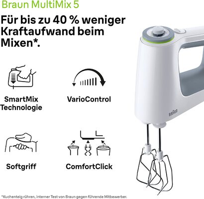 Ручной блендер Braun MultiMix 5 HM 5137 / 750 Вт / 5 предметов / белый