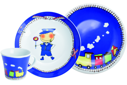 Набор детской посуды 3 предмета Magic Grip Kiddie Tableware Adventure Express Kahla