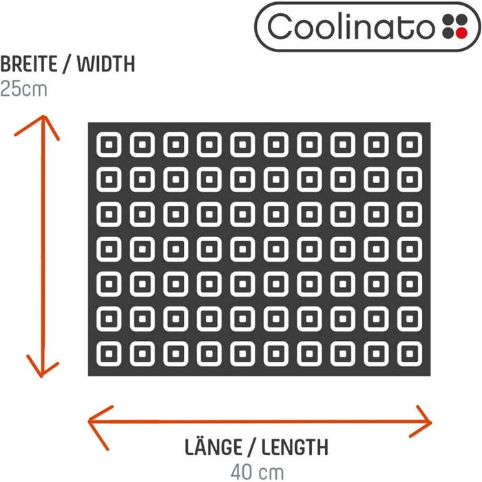 Коврик для выпечки силиконовый 40 x 25 x 0,7 см, серый Coolinato