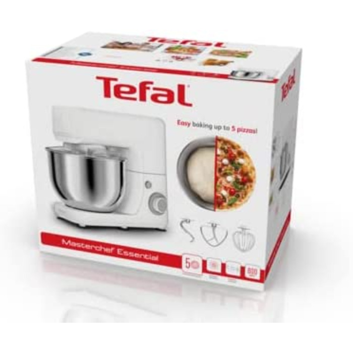 Кухонный комбайн Tefal QB1501 Masterchef Essential / 800 Вт / 4.8 л / 6 скоростей / нержавеющая сталь