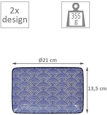 Набор столовой посуды для суши на 2 человека 6 предметов Nippon Blue TOKYO Design studio