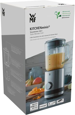 Компактный блендер WMF Kitchen Nminis / 400 Вт / 0.8 л / нержавеющая сталь / серебряный 