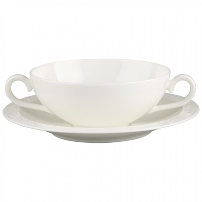 Пиала для супа / бульона с блюдцем 0,40 л White Pearl Villeroy & Boch