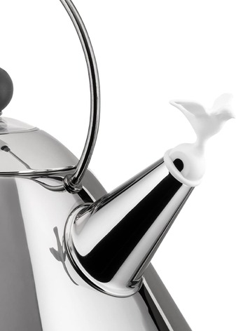 Чайник со свистком 22х22,5х23 см белый Kettle Alessi