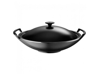 Вок со стальной крышкой 4,5 л черный Le Creuset