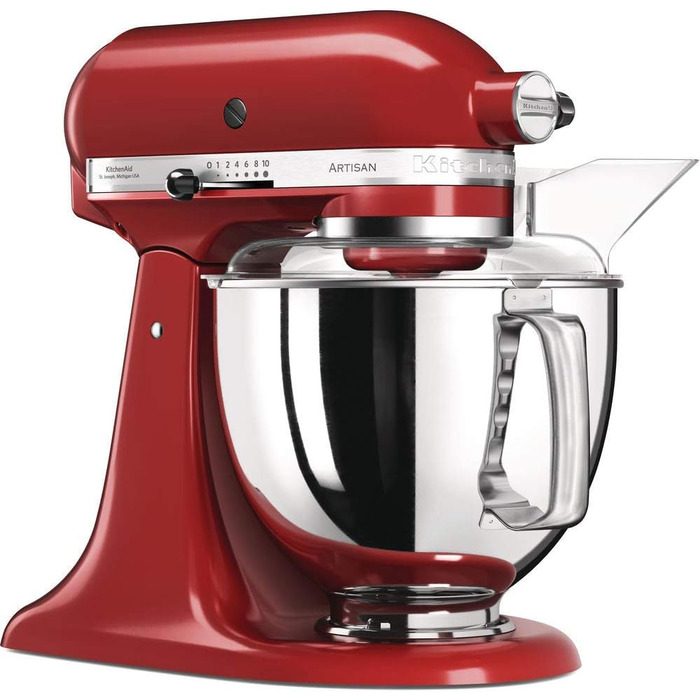 Кухонный комбайн 4.8 л, 300 Вт, 10 скоростей, красный Artisan Empire 5KSM175 KitchenAid