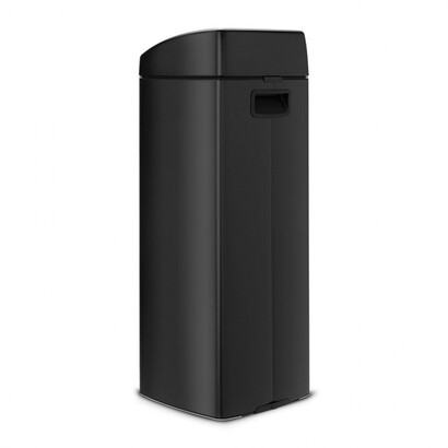 Прямоугольный мусорный бак 25 л черный матовый Touch Bin Brabantia