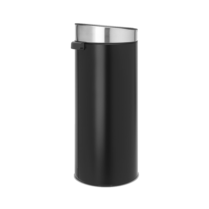 Мусорный бак 30 л черный матовый стальная крышка Touch Bin Brabantia