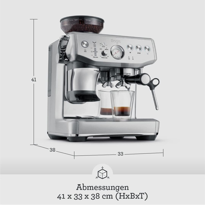 Профессиональная кофемашина с кофемолкой, матовая сталь Barista Express Impress SES876 Sage