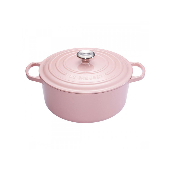 Кастрюля / жаровня с крышкой 20 см, Chiffon Pink Le Creuset