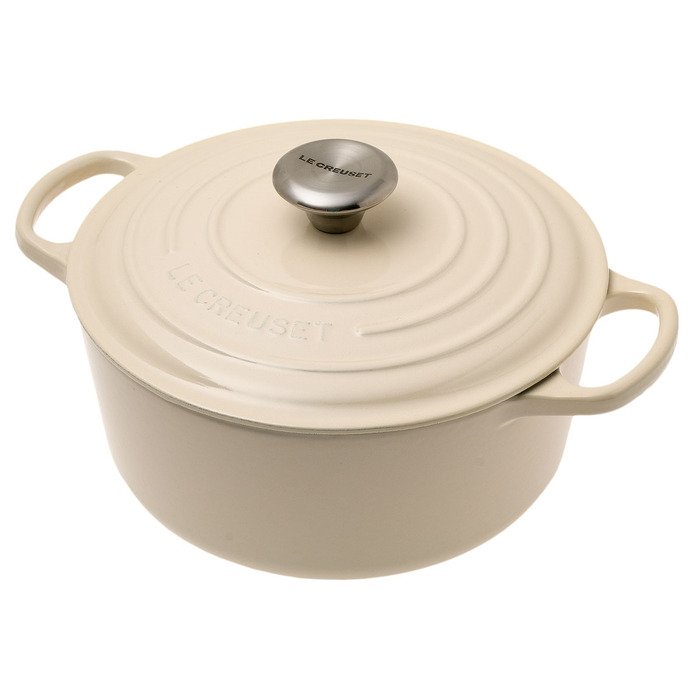 Кастрюля / жаровня с крышкой 24 см, жемчужный Le Creuset