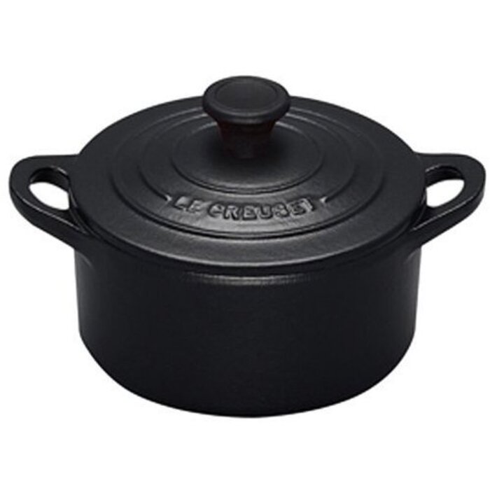 Мини-кастрюля / жаровня с крышкой 10 см, черная Le Creuset