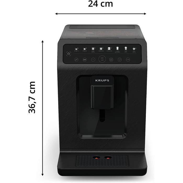 Кофемашина на 2 чашки 1450 Вт, с кофемолкой, черная Evidence ECOdesign EA897B Krups