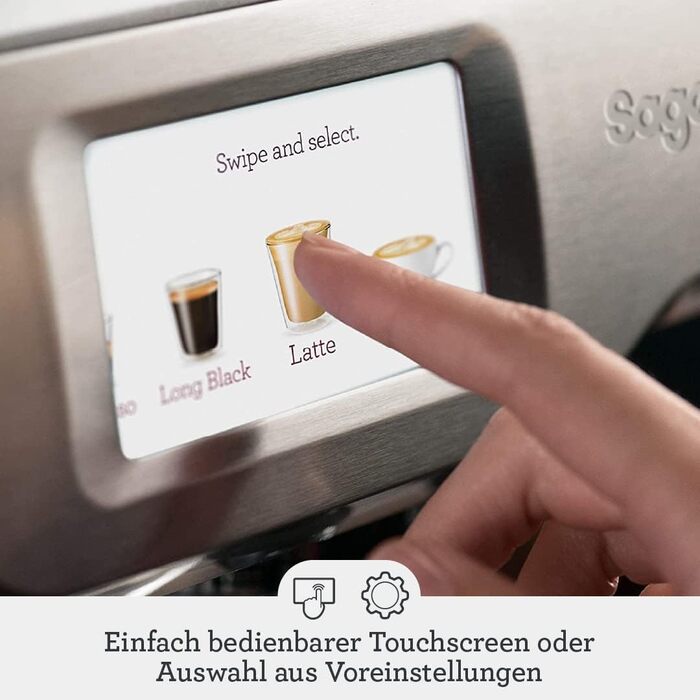 Профессиональная кофемашина с кофемолкой 2 л 1680 Вт, матовая сталь Barista Touch SES880 Sage