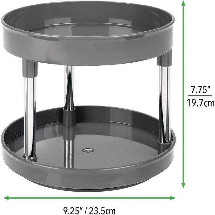 Кухонная полка 2-х ярусная mDesign Lazy Susan