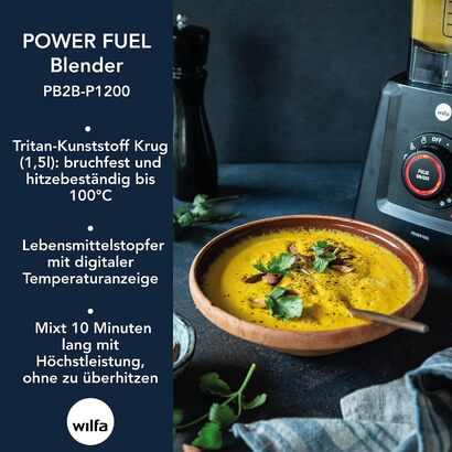 Блендер 1.5 л 1200 Вт POWER FUEL Wilfa