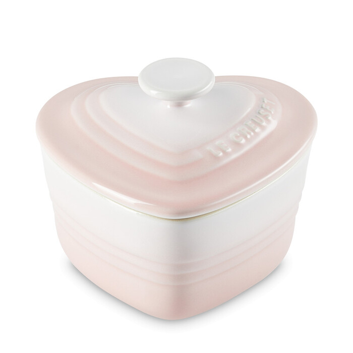 Форма для запекания в виде сердца 300 мл с крышкой розовый Shell Pink Le Creuset