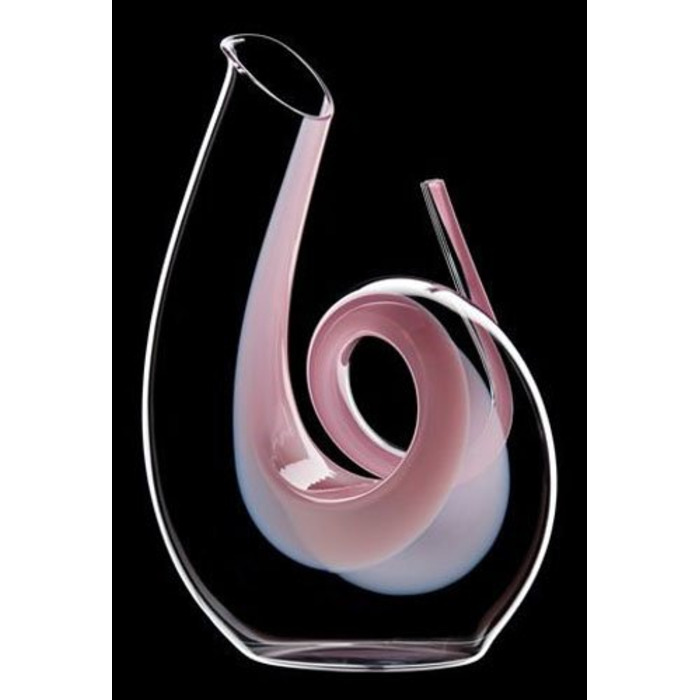 Декантер Curly pink 1400 мл, хрусталь, ручная работа, Riedel