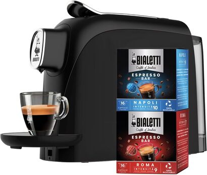 Кофеварка капсульная на 1 чашку с набором капсул 32 шт. Mignon Compact Bialetti