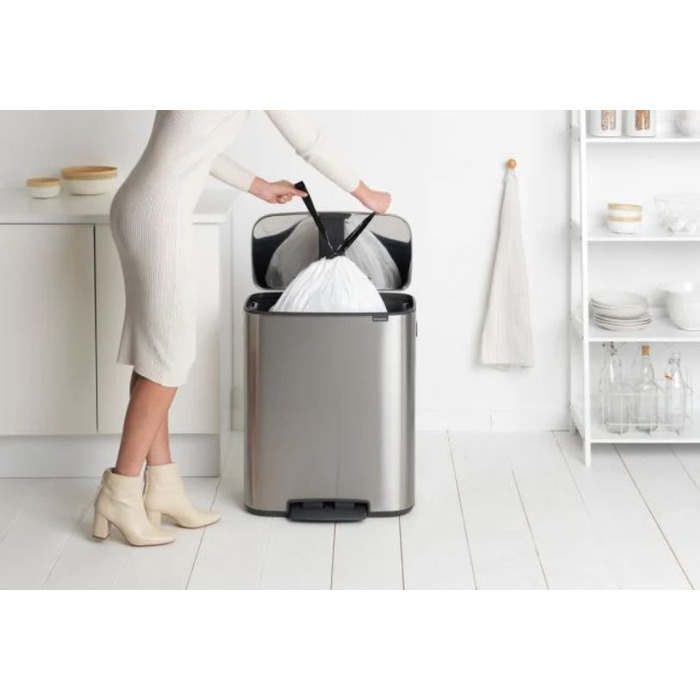 Мусорный бак 60 л матовый стальной Bo Pedal Bin Brabantia