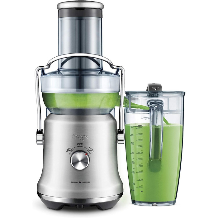 Электрическая соковыжималка с контейнером 2 л, матовая сталь Nutri Juicer Cold Plus SJE530BSS Sage Appliances