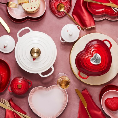 Тарелка 23 см Shell Pink Heart Le Creuset