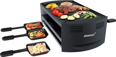 Гриль-раклетница Steba Pizza Raclette RC 6 / 1500 Вт / 6 сковородок с антипригарным покрытием 