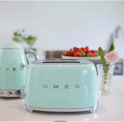 Тостер Smeg TSF02PGEU пастельно-зеленй, 1500, сталь