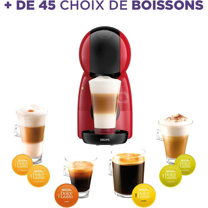 Капсульная кофемашина 0.8 л 1500 Вт, красная Nescafé Dolce Gusto Piccolo XS KP1A3510 Krups