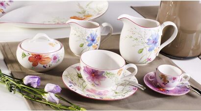 Фарфоровое кофейное блюдце Villeroy & Boch MARIEFLEUR, 16 см, 6 шт.